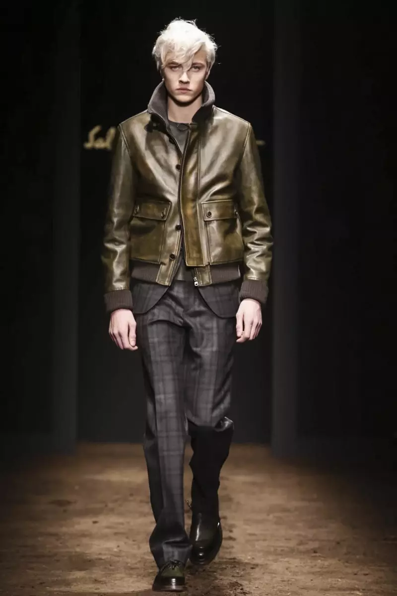 Slavatore Ferragamo Erkek Giyim Sonbahar Kış 2015 Koleksiyonu Milano'da