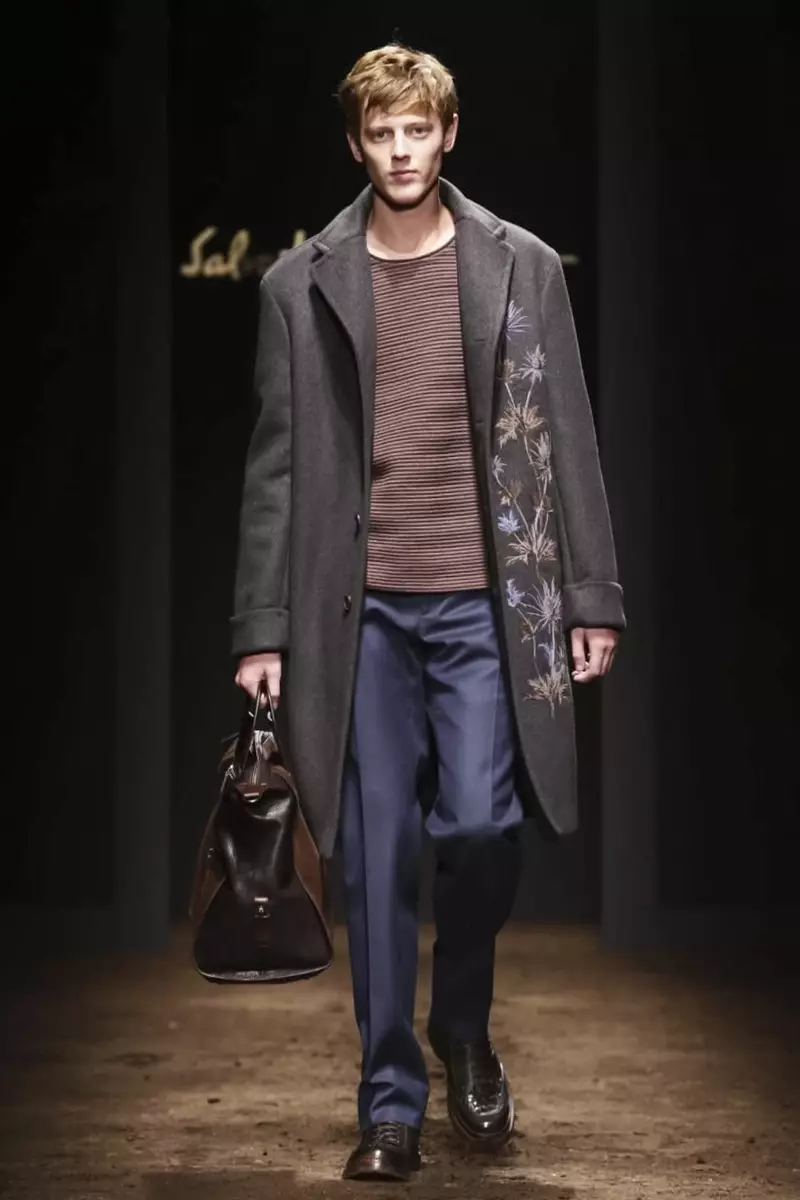 Slavatore Ferragamo Erkek Giyim Sonbahar Kış 2015 Koleksiyonu Milano'da