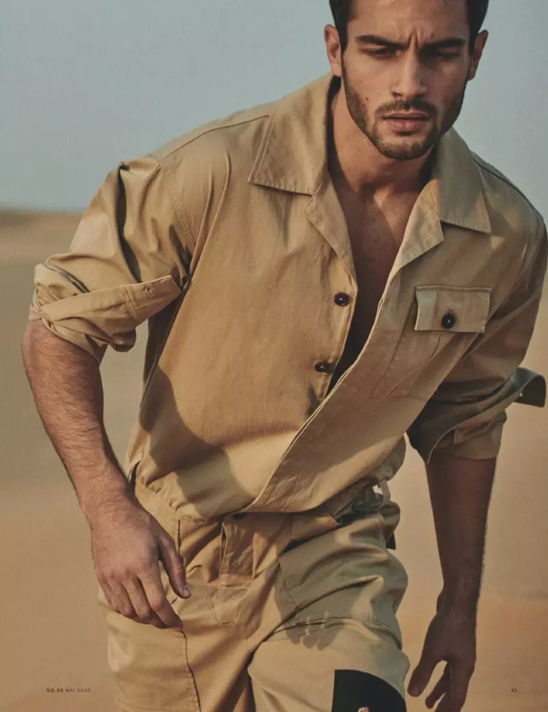 GQ Germany üçün model Aleksandar Rusic, May 2020