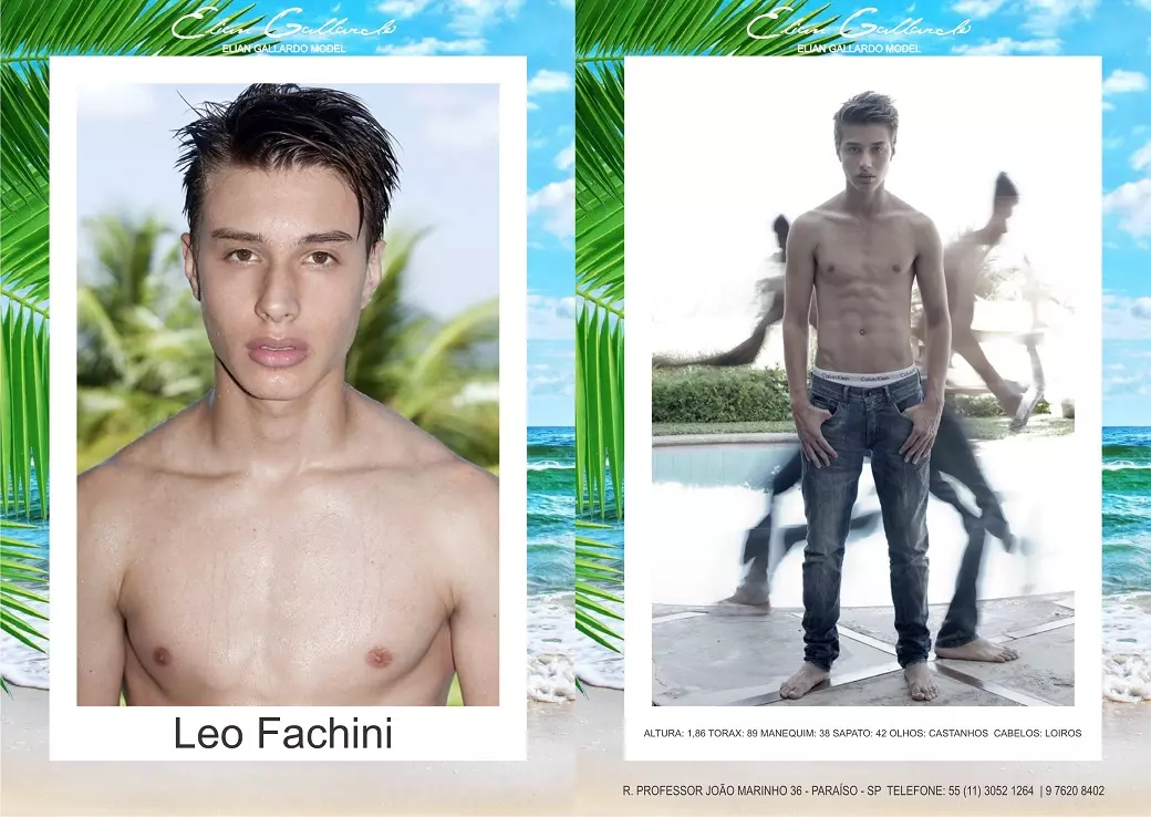 Verificați castingul masculin showcards al agenției ELIAN GALLARDO pentru sezonul național de lansare al colecțiilor de vară 2016. Fotografiile compozitelor sunt Cristiano Madureira, cu make & hair Rafael Guapiano și arată cu Jeans și Calvin Klein Underwear. Pentru a vedea realizarea, faceți clic aici.