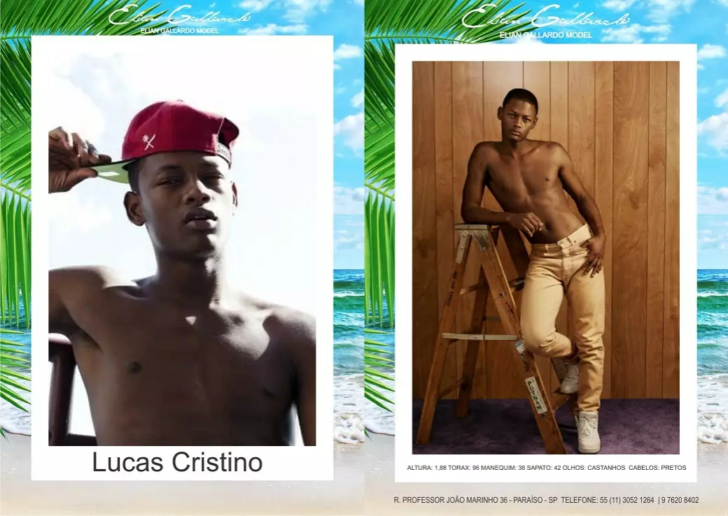 Kyk na die vertoonkaarte manlike rolverdeling van ELIAN GALLARDO agentskap vir die nasionale bekendstelling seisoen van somer versamelings 2016. Die foto's van komposiete is Cristiano Madureira, met make & hare Rafael Guapiano en lyk die Officio Jeans en Calvin Klein Onderklere. Klik hier om te kyk na die maak van.