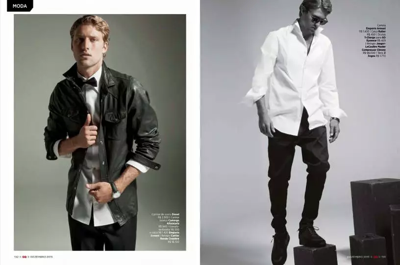 Model Maks Motta 2015-yil dekabrida GQ Brazil-da "De Gala" rolini o'ynagan, suratga André Passos tomonidan olingan va Jovanni Frasson tomonidan yaratilgan. Moda muharriri Sylvain Justum, Soch / MUA: Jayme Vasconcellos.