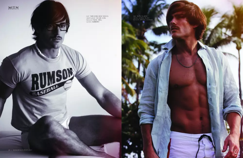 Wilhelmina NYC modelo John Kenney de Michael Del Buono/Marco Marezza para Men Moments estilizado por Taylor Bianco e coidado por Ido Raphael.