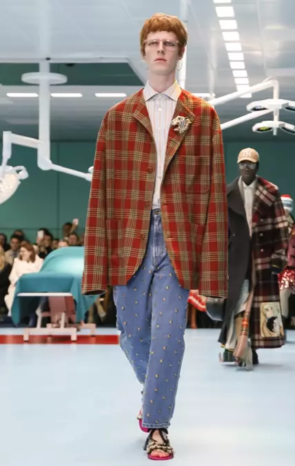 GUCCI පිරිමි සහ ගැහැණු වැටීම ශීත ඍතුව 2018 MILAN29