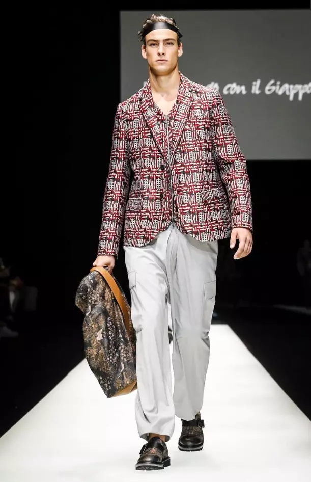 PÁNSKÉ OBLEČENÍ EMPORIO ARMANI JARO LÉTO 2018 MILAN14