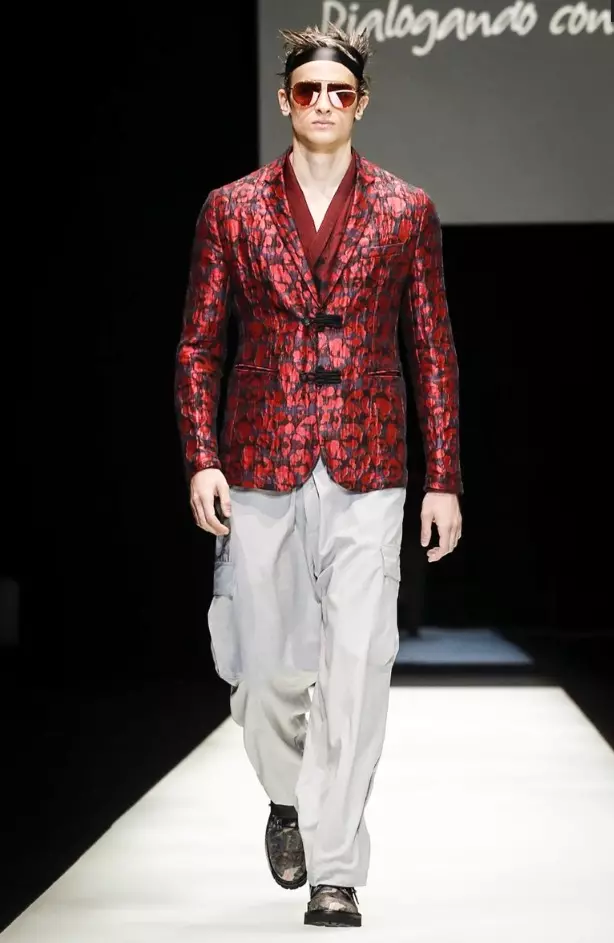 PÁNSKÉ OBLEČENÍ EMPORIO ARMANI JARO LÉTO 2018 MILAN15