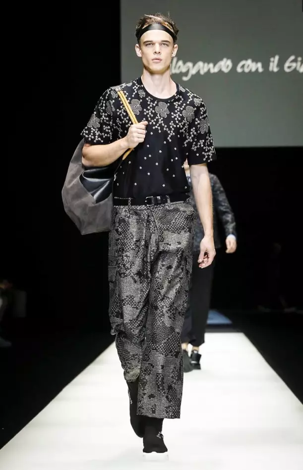 PÁNSKÉ OBLEČENÍ EMPORIO ARMANI JARO LÉTO 2018 MILAN22