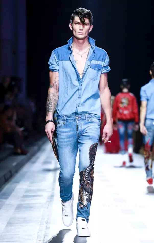 PHILIPP PLEIN MENSWEAR PRIMAVERA VERÃO 2018 MILÃO 23