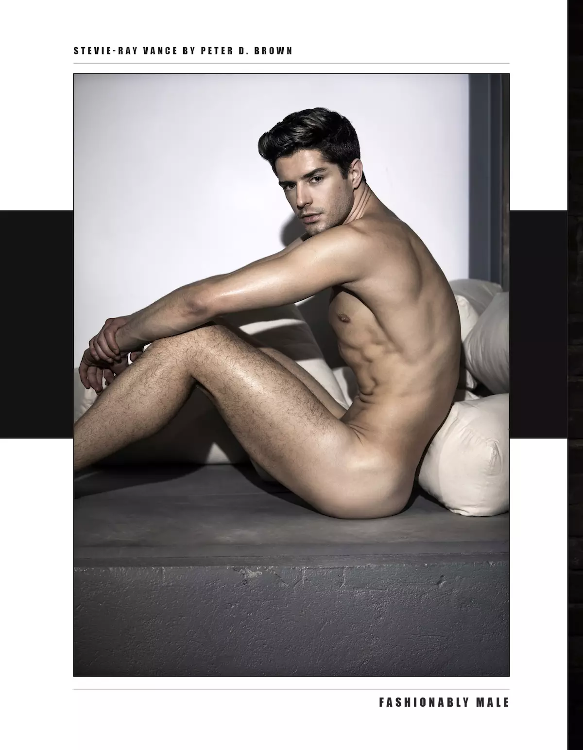 Stevie-Ray Vance le Peter D. Brown le haghaidh PnVFashionablymale Magazine Issue06