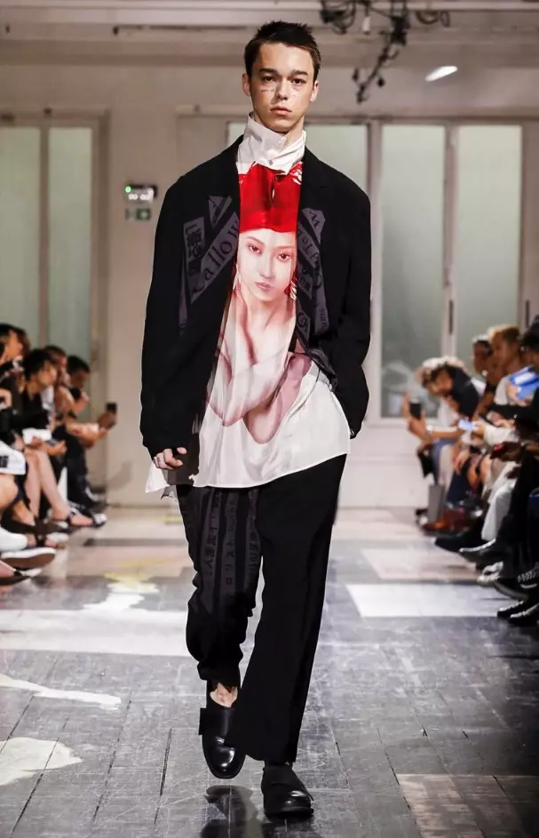 YOHJI YAMAMOTO PÁNSKE OBLEČENIE JAR LETO 2018 PARÍŽ27