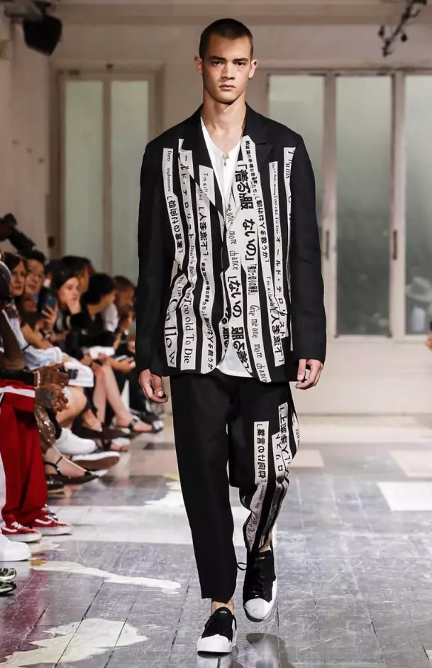 YOHJI YAMAMOTO MENSWEAR PAVASARIO VASARA 2018 PARIS31