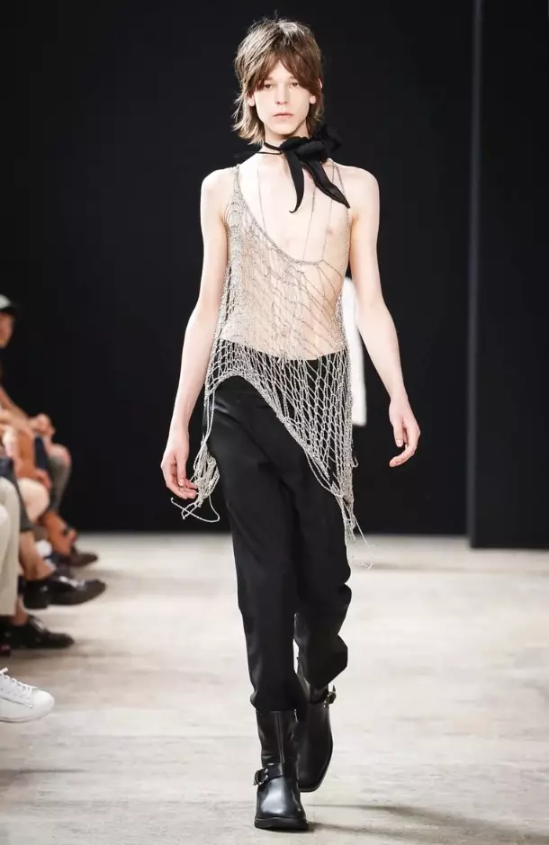 ANN DEMEULEMEESTER HERREWEAR VÅRSOMMER 2018 PARIS45