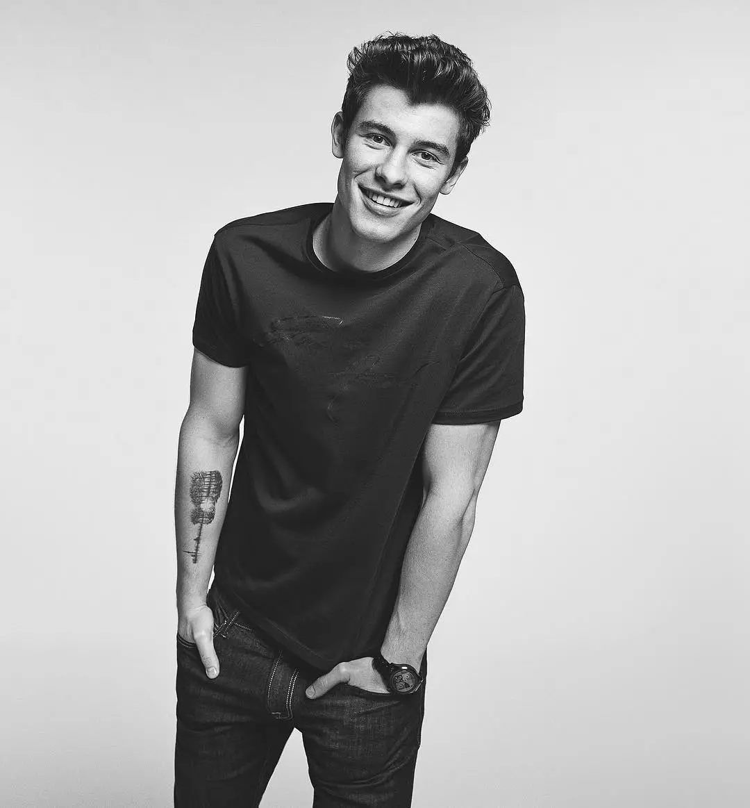 UShawn Mendes ngunozakuzaku we-smartwatch ye-Armani4