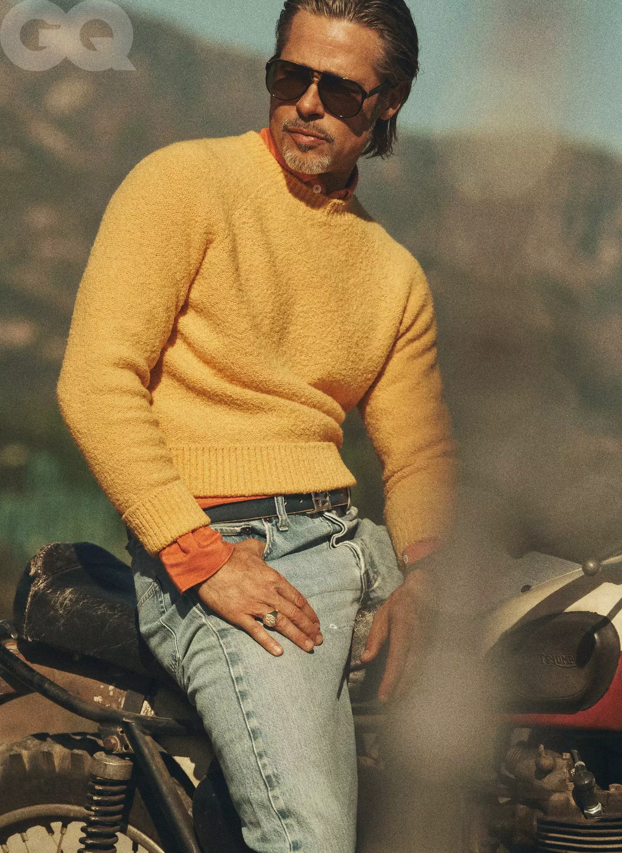 Brad Pitt pre US GQ október 2019