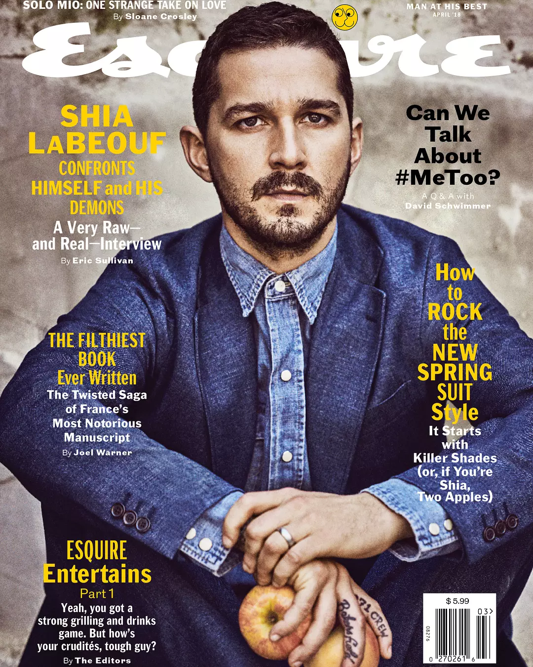 Шайа ЛаБьоф за списание Esquire US април 2018 г 5551_1