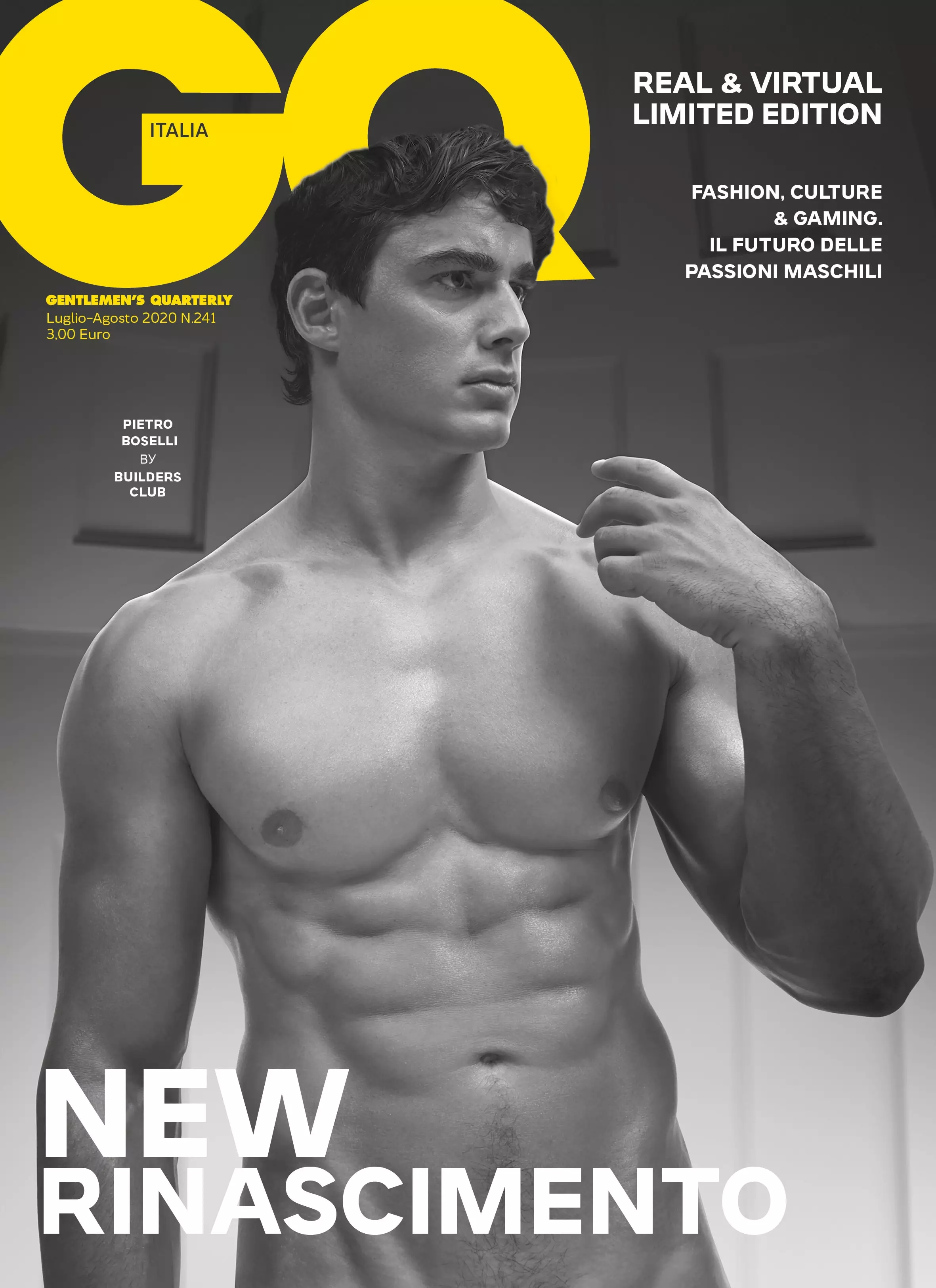 Pietro Boselli, Builders Club London tarafından GQ Italia için Temmuz-Ağustos 2020 Editöründen