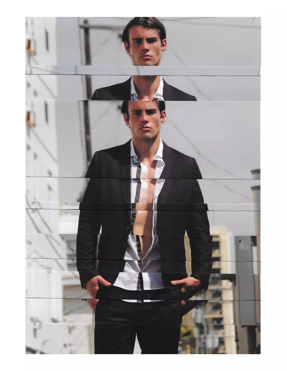 Eksklusibo para sa Fashionably Male aduna kitay nindot kaayong artwork collage ni ByMaxwell usa ka Mixed Media Artist nga si Maxwell N. Burnstein uban sa makabungog nga photographer nga nakabase sa Miami nga si Rubén de Peña.