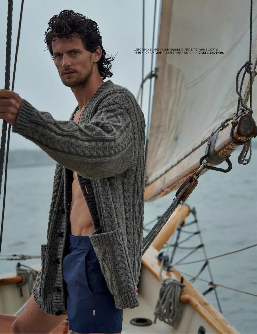 Top model Garrett Neff za GQ Russia septembar 2020. snimio Dean Isidro.