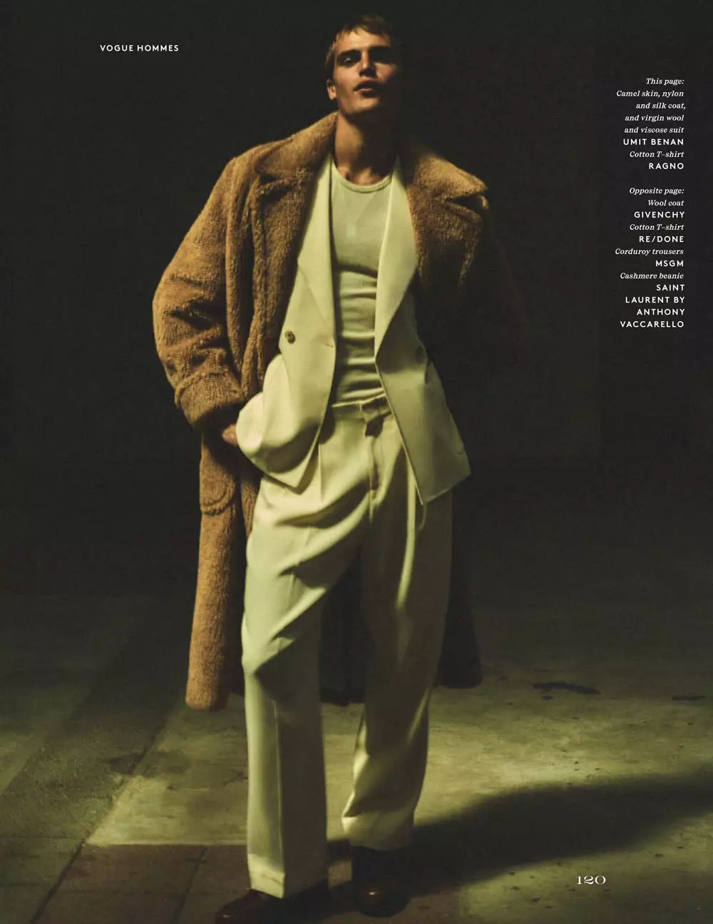 Parker van Noord para a editorial Vogue Hommes A/W 20