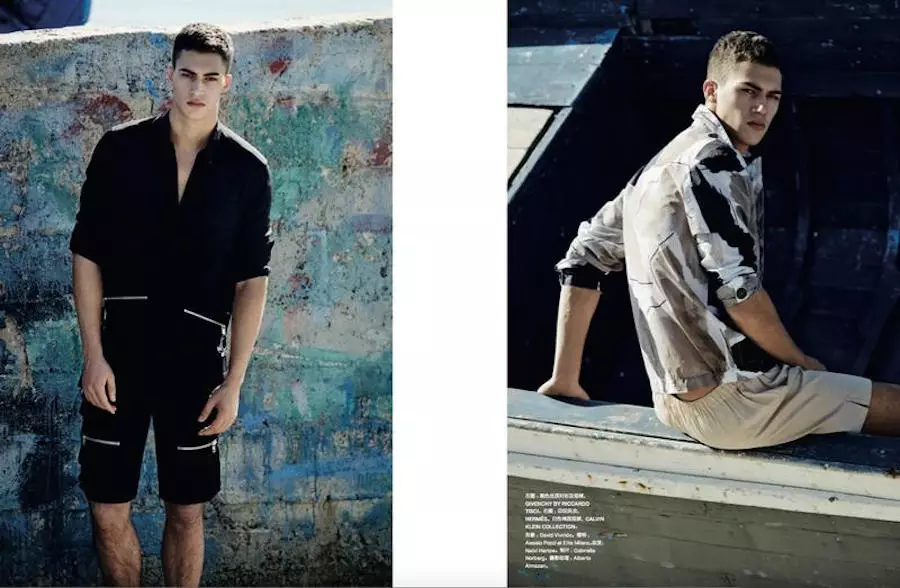 Top modèl Alessio Pozzi pou Numéro Homme China S/S 2015