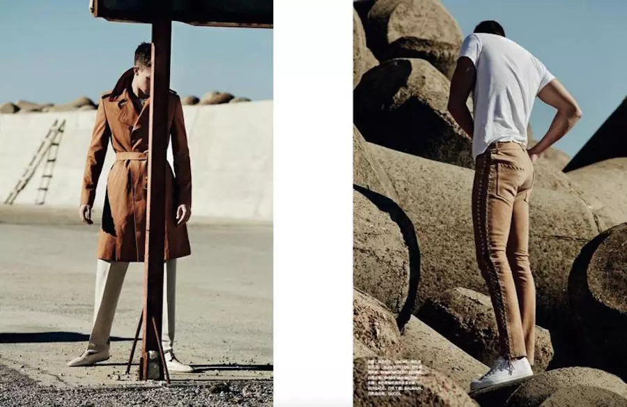 Top model Alessio Pozzi pour Numéro Homme China S/S 2015