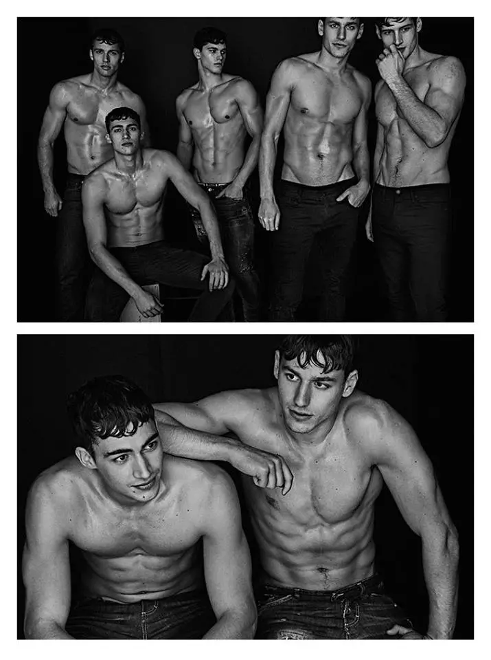 Alessio Pozzi, Mariano Ontanon, Trevor Signorino, Ryan Tift e Kacey Carrig POR An Le FOR H Magazine.