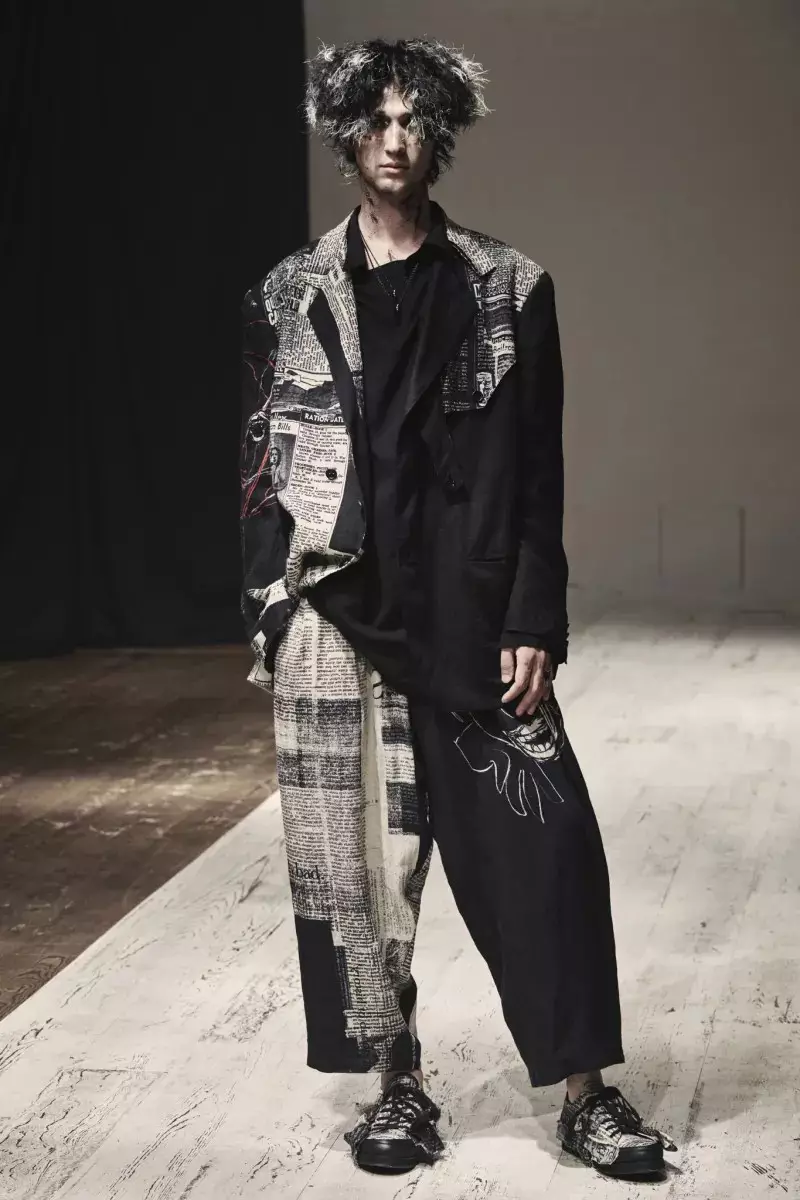 Yohji Yamamoto የወንዶች ልብስ ስፕሪንግ 2022 ፓሪስ 6660_15