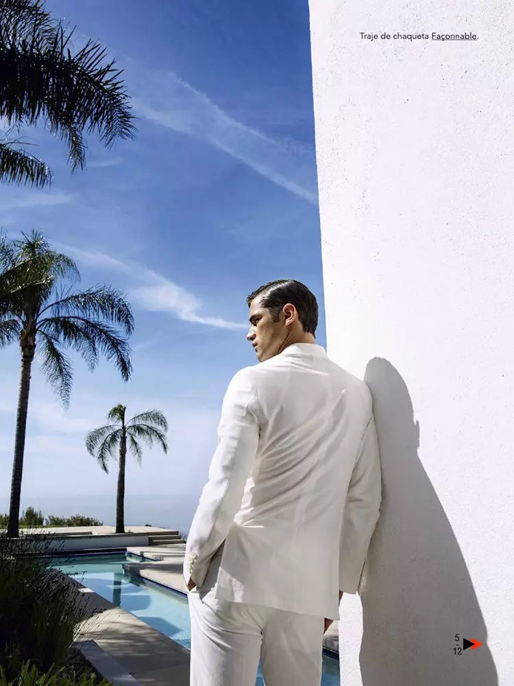 Sean O'Pry gefotografeerd door Richard Ramos en gestyled door Joana de la Fuente, voor het mei 2015 nummer van GQ Spain.