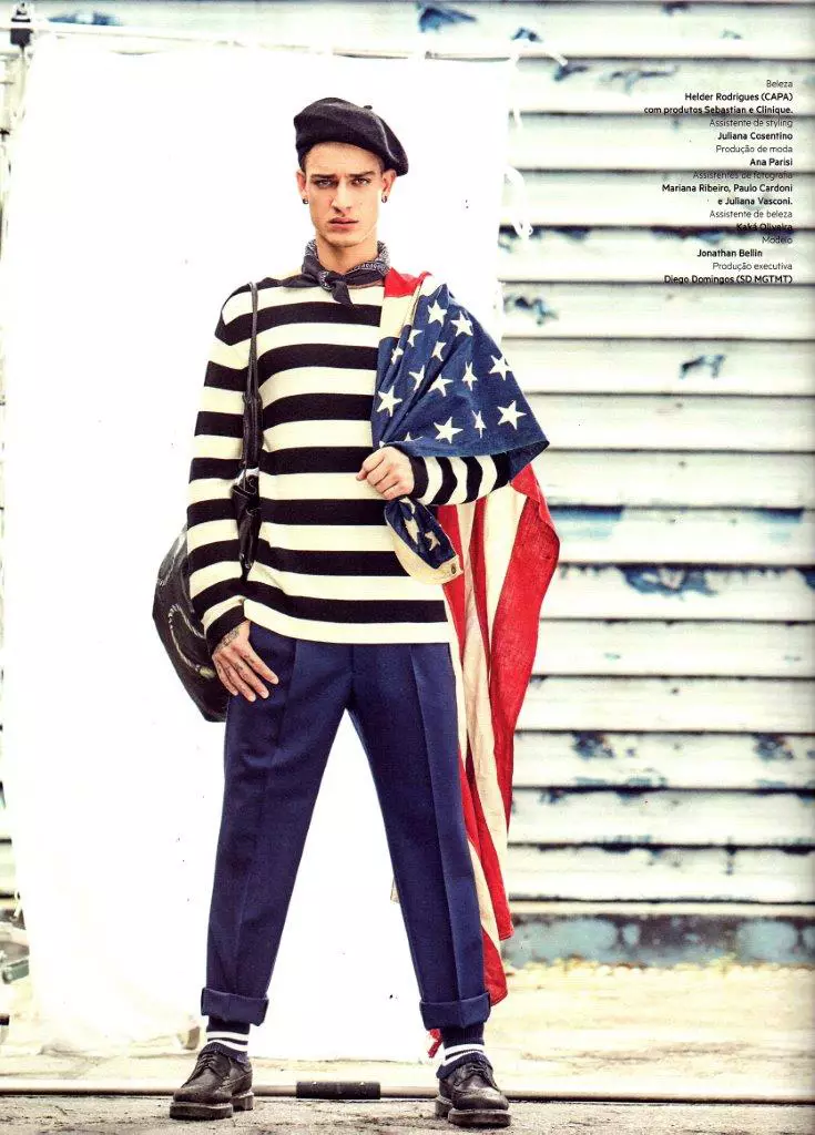 Jonathan Bellini yn stori glawr L’Officiel Hommes Brasil # 10 | Mehefin 2016. Ergyd gan Gustavo Zylbersztajn. Styled gan Paulo Martinez. Gwastrodi gan Helder Rodrigues.