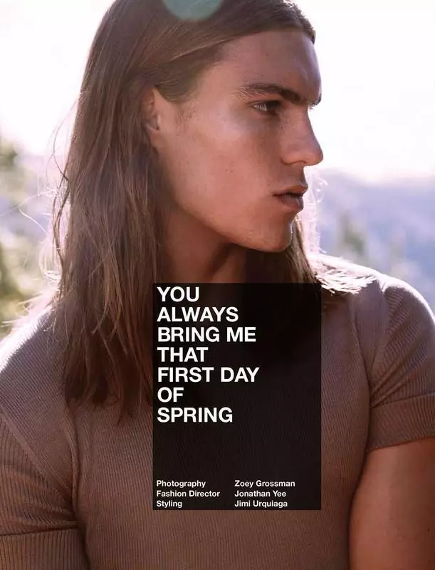 Sampeyan Tansah Nggawa Aku Dina Pisanan Spring dening Photographer: Zoey Grossman lan Stylist: Model Jimi Urquiaga Travis Smith katon sampurna ing editorial iki.