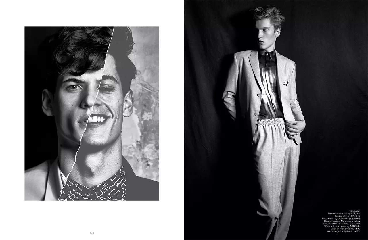 E HLAHILE pale e monate Makasine ea Narcisse e thunngoeng ke Photograph: Emmanuel Giraud, ea bitsoang Rene Gloor, model David Trulik le Maxim Steklyanov ba New Madison Paris, Charles Leto at 16Men Paris, Nate Hill at Elite Paris.