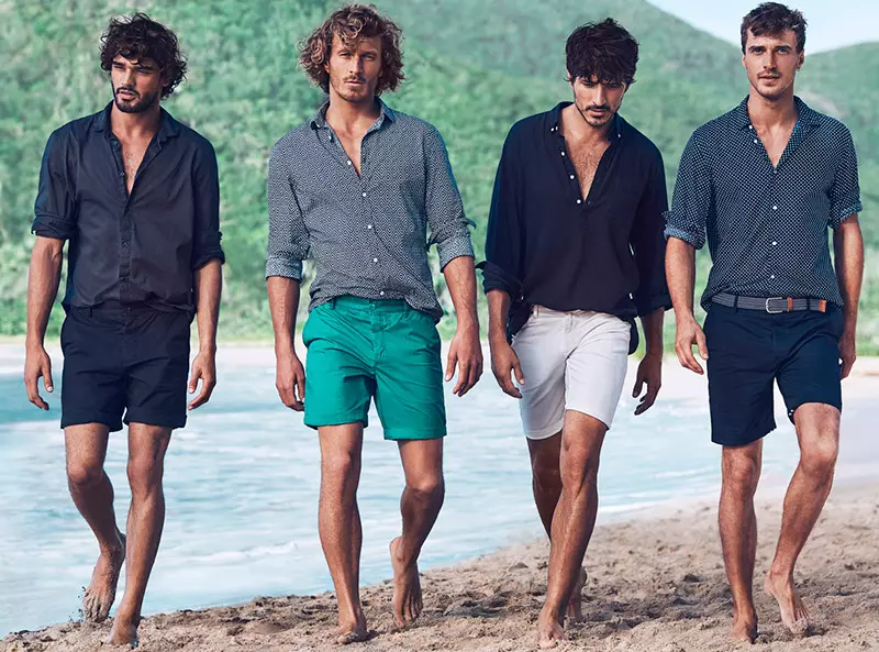 H&M membawa Andrés Velencoso, Clay Pollioni, Clément Chabernaud dan Marlon Teixeira ke Antigua, untuk kempen Musim Panas 2015nya.