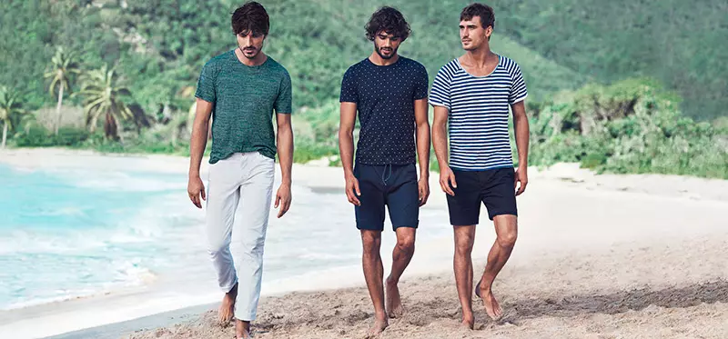 H&M coj Andrés Velencoso, Clay Pollioni, Clément Chabernaud thiab Marlon Teixeira rau Antigua, rau nws lub caij ntuj sov 2015 kev sib tw.