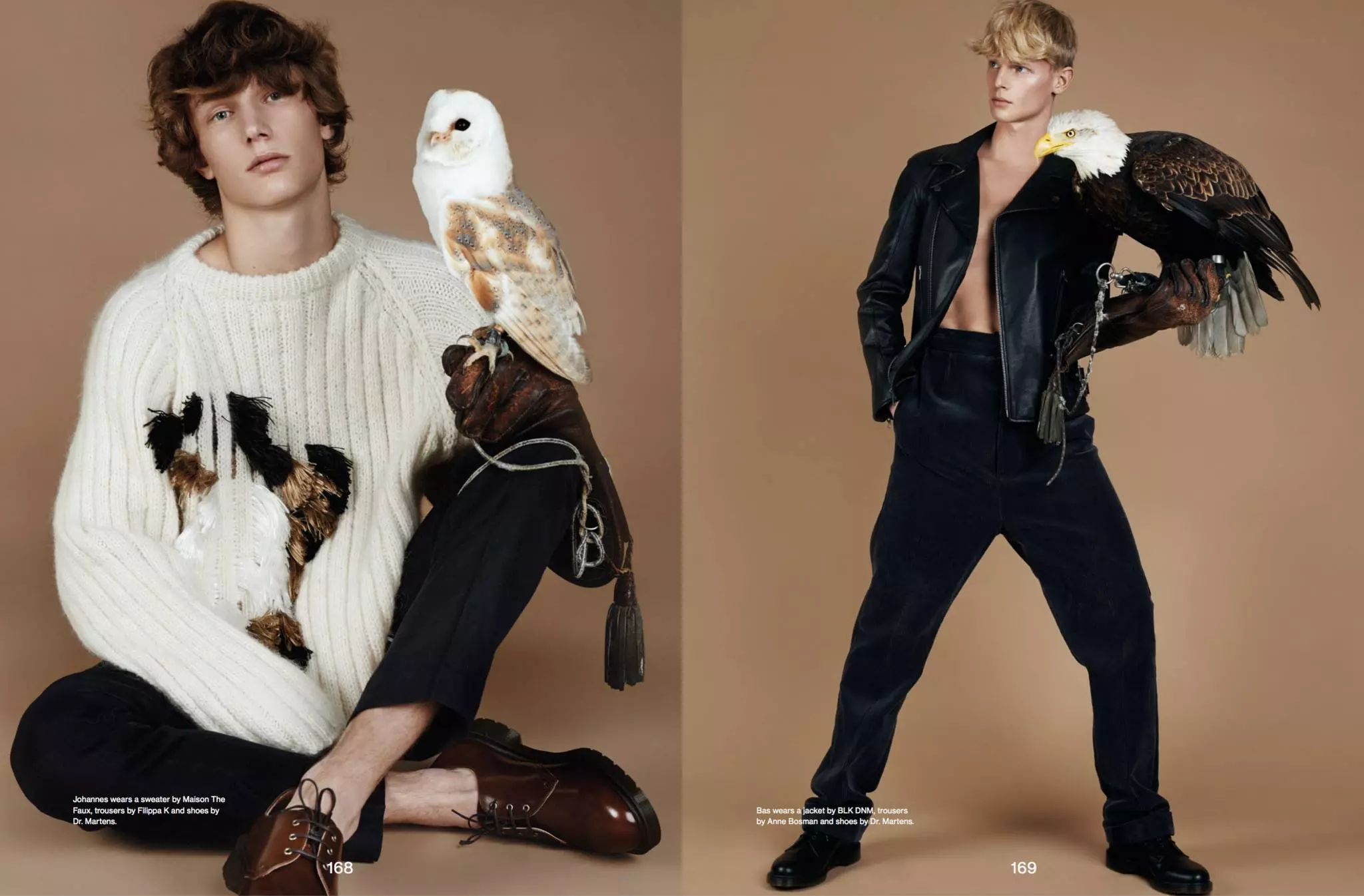 FLYING DUTCHMEN // La revista Prestage capturó una hermosa edición editorial inspiradora de Jasper Abels con hermosos pájaros, estilista: Jordy Huinder. Los modelos Max Frentz y Sebastian Gelton en Brooks Modeling Agency, Luc van Geffen en Republic Men, Jordy Gerritsma en Alpha Male Model Management, William Los, Sam Lammas y Johannes Spaas en Ulla Models.