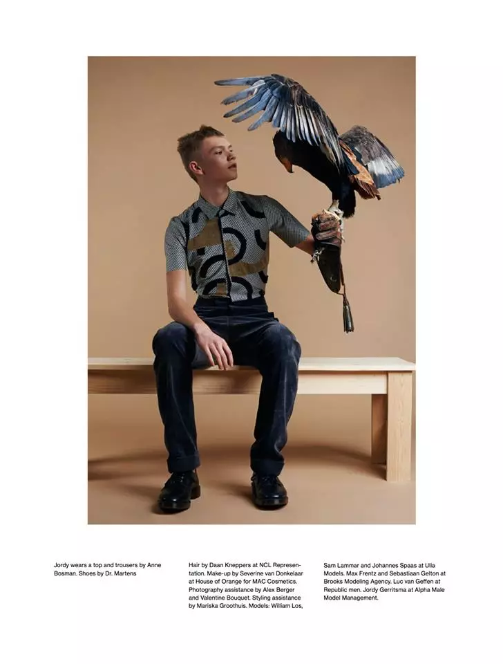 FLYING DUTCHMEN // Prestage Magazine waxay qabsatay daabacaad qurux badan oo Jasper Abels daabacaad dhiirigelin leh oo leh shimbiro qurux badan, stylist: Jordy Huinder. Models Max Frentz iyo Sebastian Gelton oo ka tirsan Hay'adda Habaynta Brooks, Luc van Geffen oo jooga Jamhuuriyad Men, Jordy Gerritsma oo jooga Alpha Male Model Management, William Los, Sam Lammas iyo Johannes Spaas ee Ulla Models.