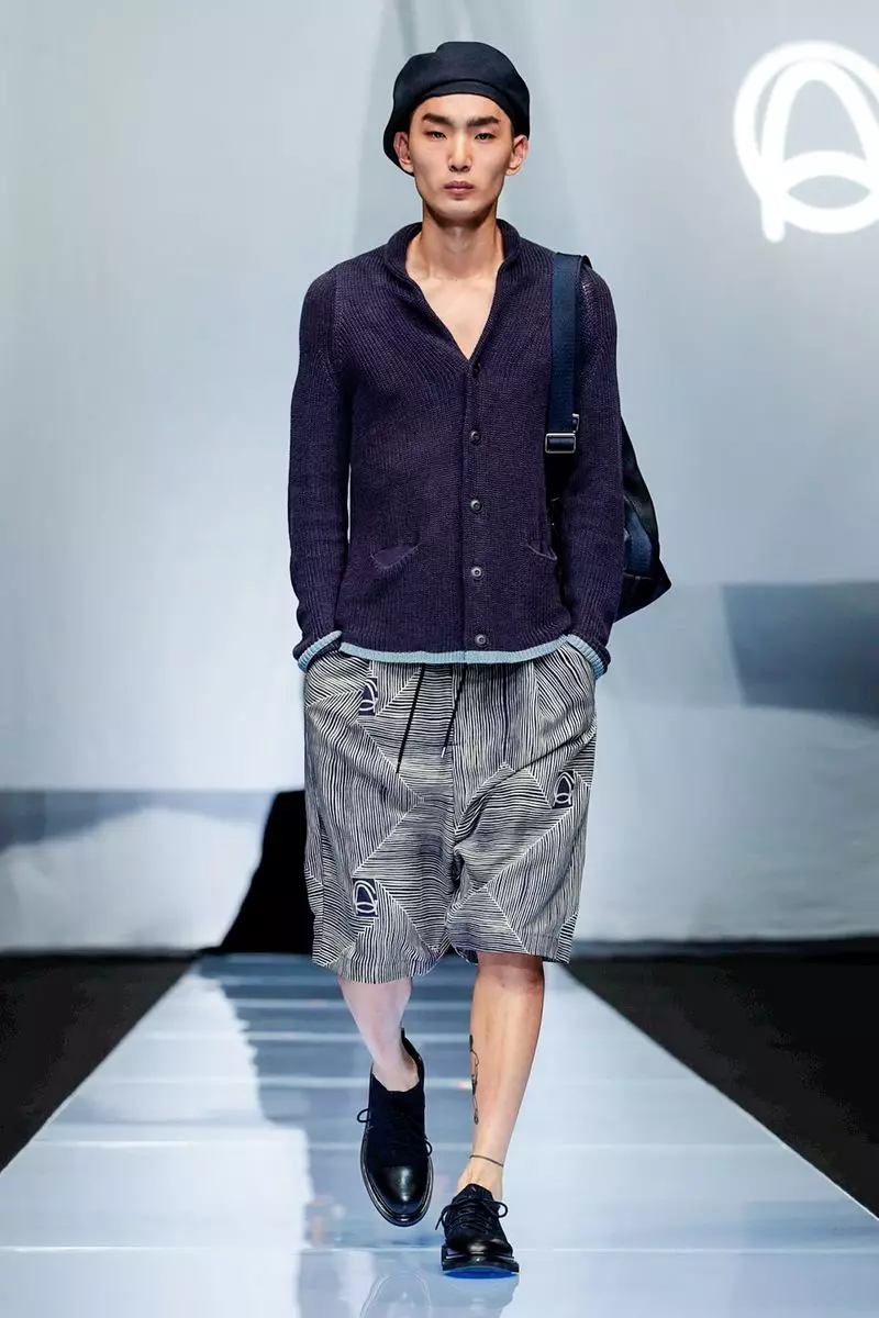 Akanjo lehilahy Giorgio Armani lohataona fahavaratra 2019 Milan20