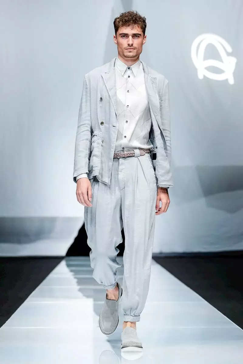 Giorgio Armani vīriešu apģērbi, pavasara vasara 2019, Milāna50