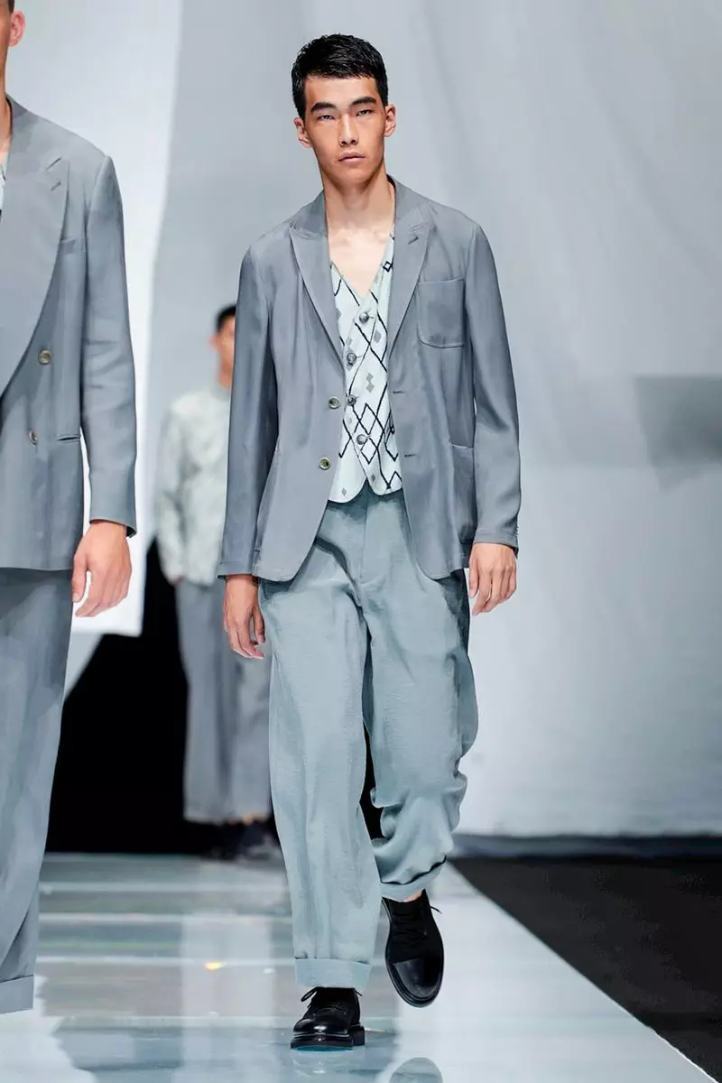 Akanjo lehilahy Giorgio Armani lohataona fahavaratra 2019 Milan65