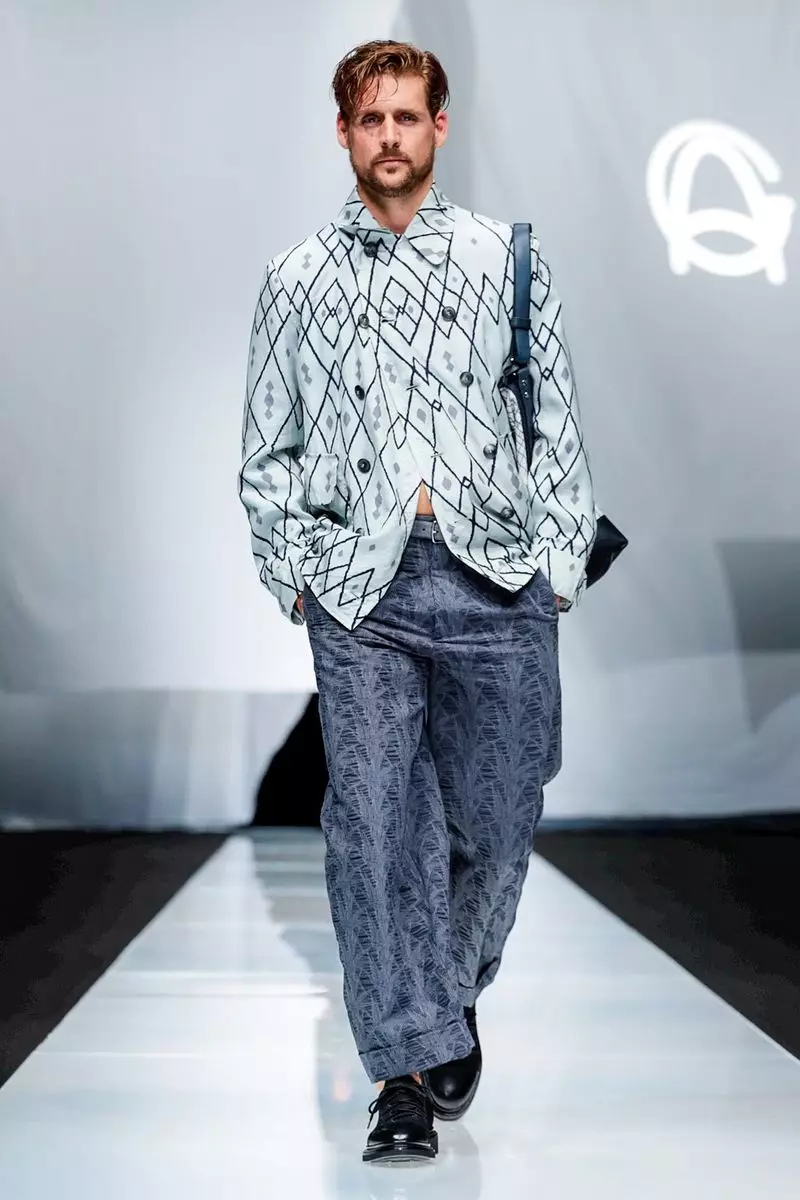 Giorgio Armani vīriešu apģērbi, pavasara vasara 2019, Milāna68