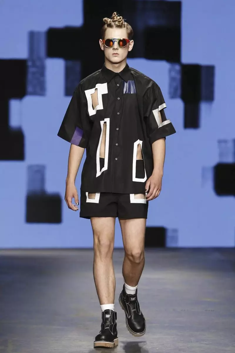 Christopher Shannon Menswear פרילינג זומער 2015 שניט ווייַזן אין לאָנדאָן