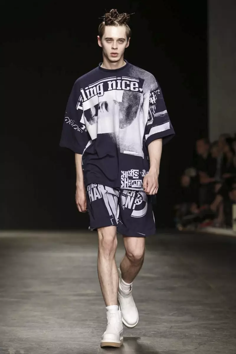 Christopher Shannon Menswear פרילינג זומער 2015 שניט ווייַזן אין לאָנדאָן