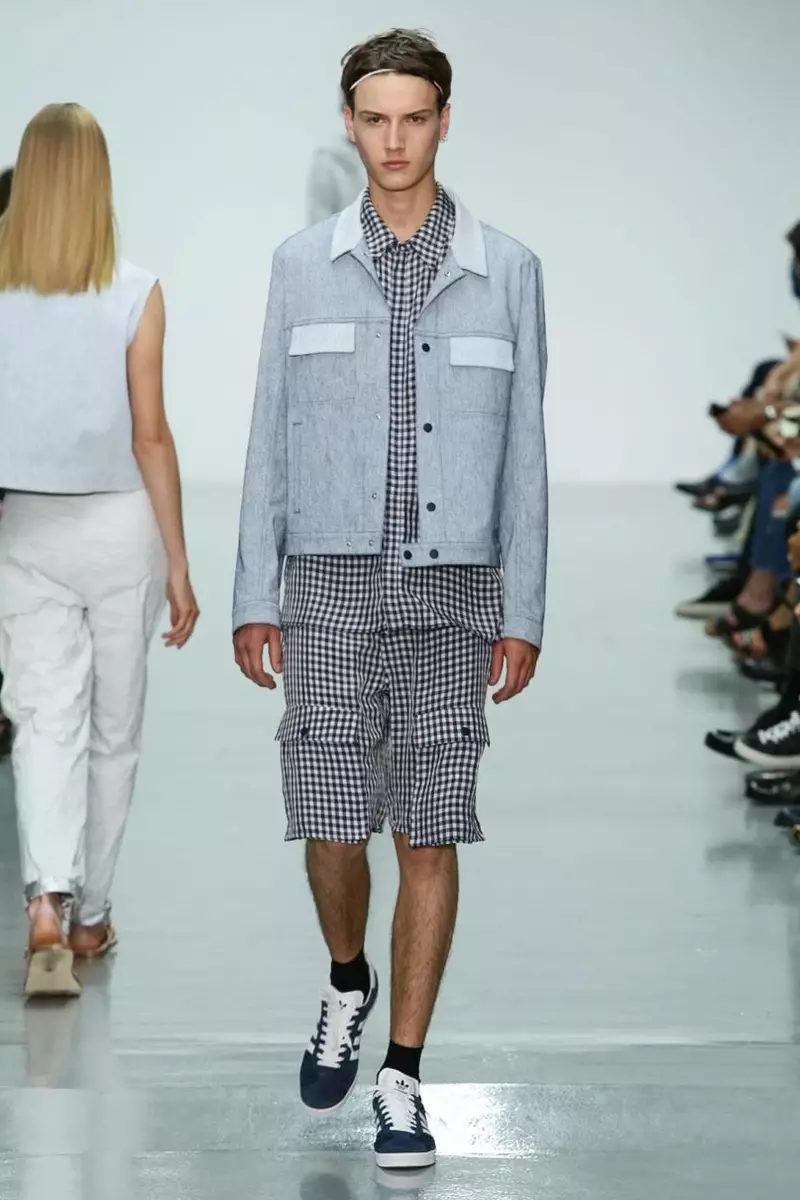 Richard Nicoll, vīriešu apģērbi, pavasara vasara, 2015, modes skate Londonā