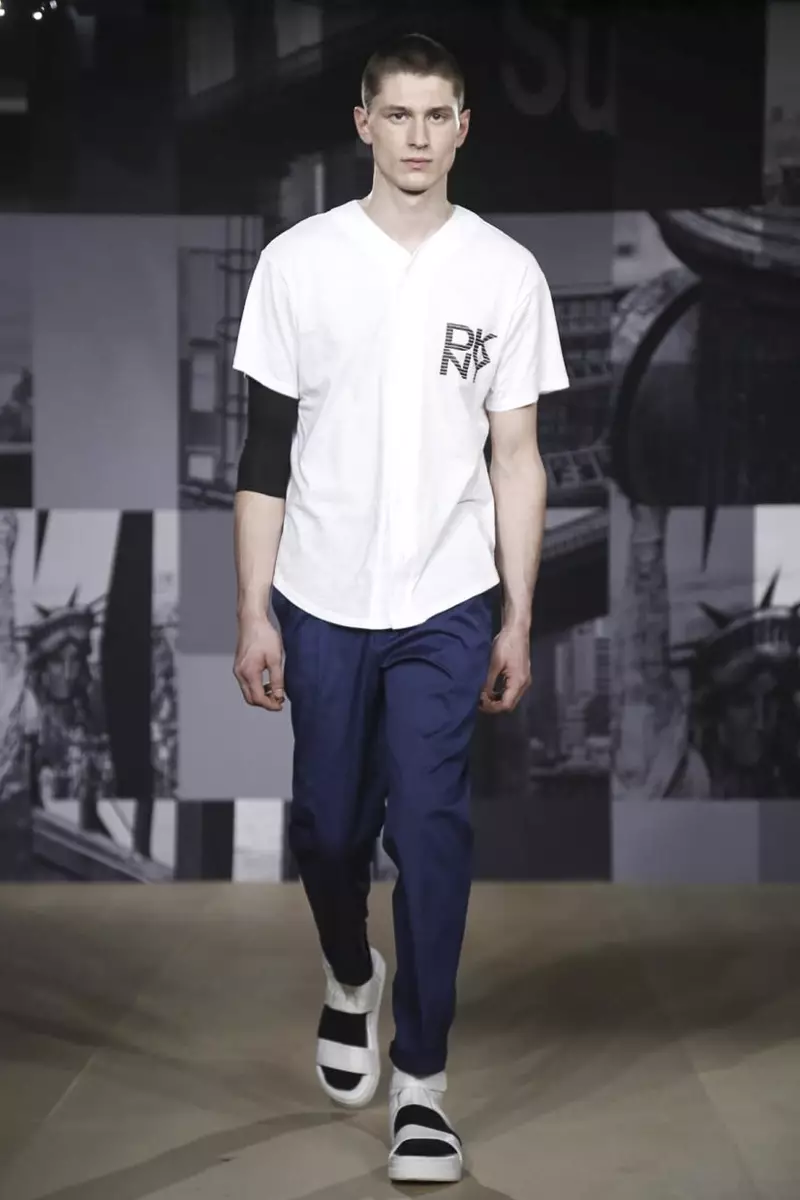 DKNY Umugabo Menswear Menswear Imvura Yimpeshyi 2015 Imyambarire i Londres