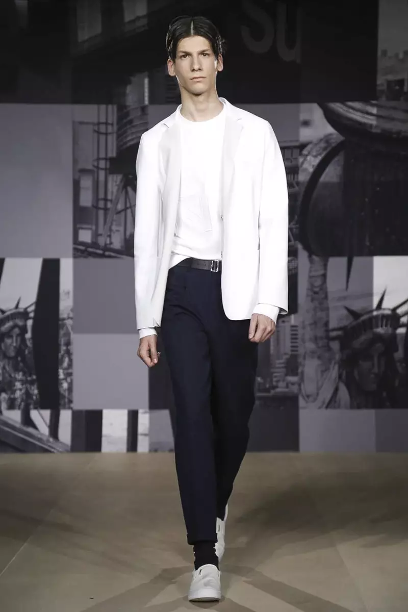 DKNY Man erkaklar kiyimi Erkaklar kiyimlari 2015 yil bahor-yozgi Londondagi moda ko'rgazmasi