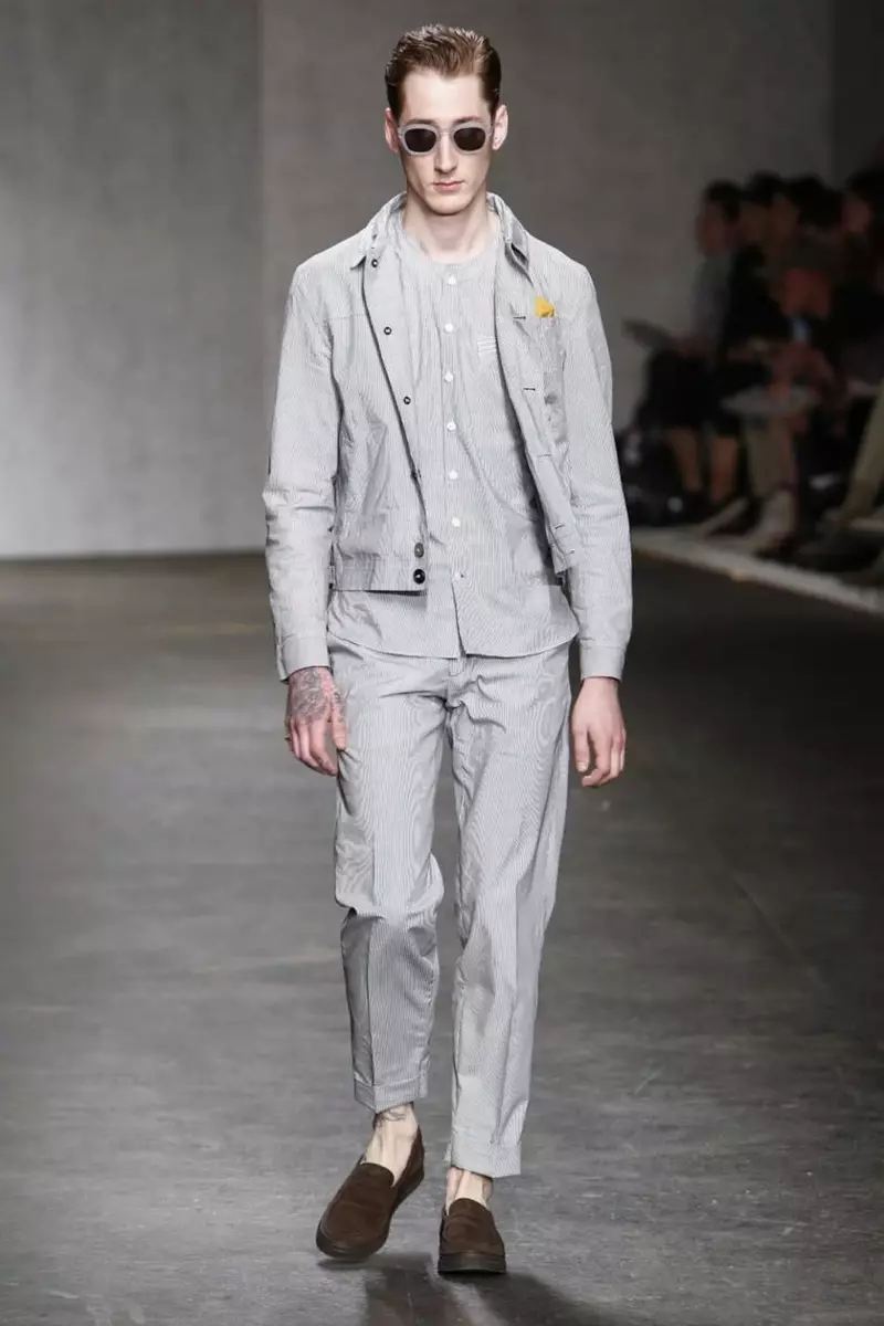 Oliver Spencer, Menswear, Fréijoer Summer, 2015, Fashion Show zu London