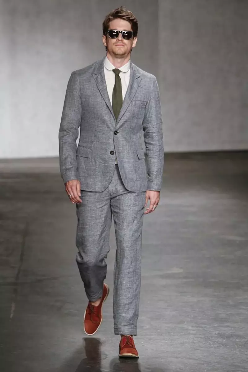 Oliver Spencer, Menswear, Caij Nplooj Ntoos Hlav, 2015, Fashion Show hauv London