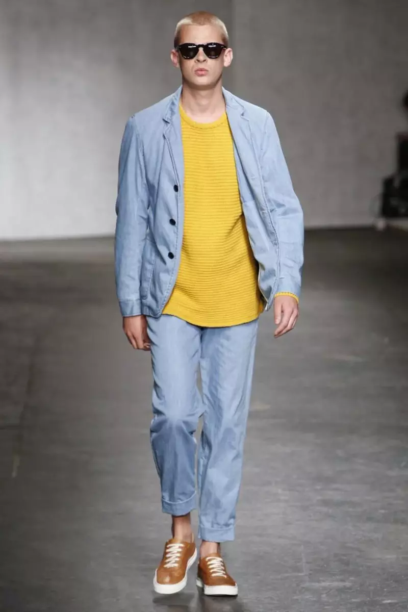 Oliver Spencer, roba masculina, primavera estiu, 2015, desfilada de moda a Londres