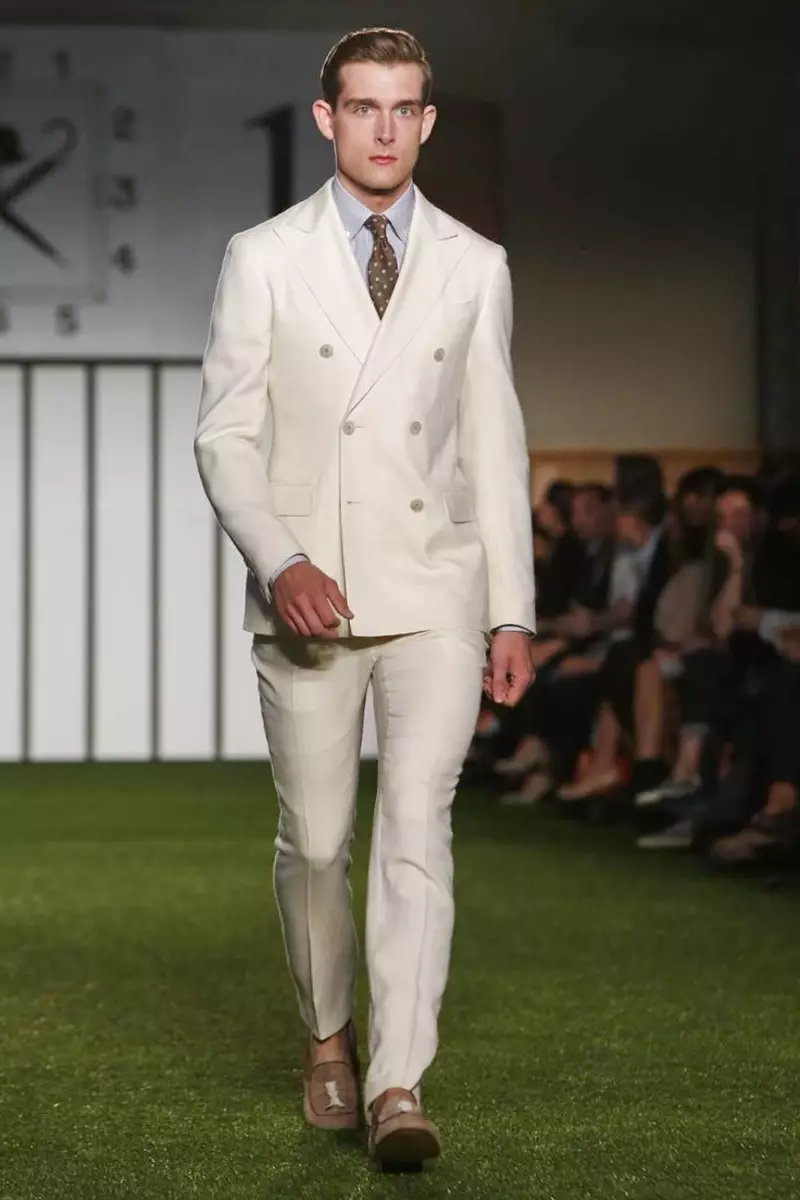 Hackett London, Akanjo lehilahy, Lohataona fahavaratra, 2015, Fashion Show any Londres