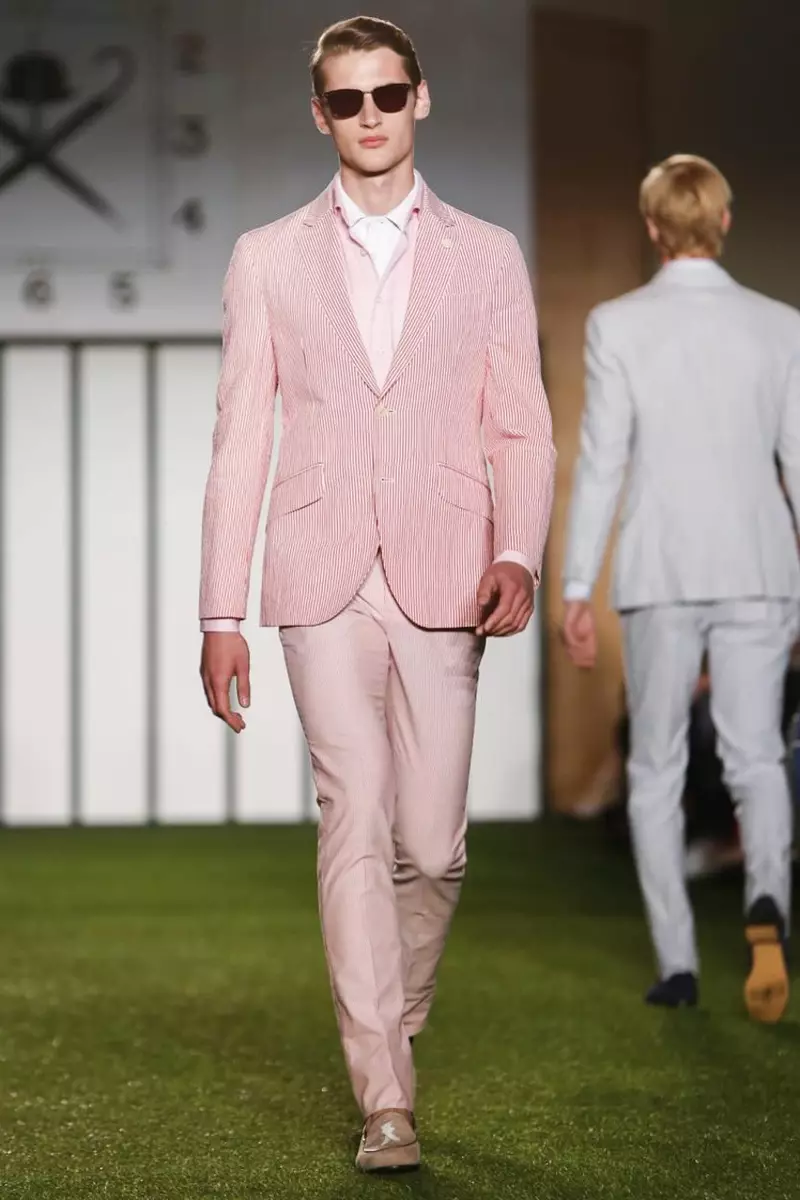 Hackett London, Akanjo lehilahy, Lohataona fahavaratra, 2015, Fashion Show any Londres