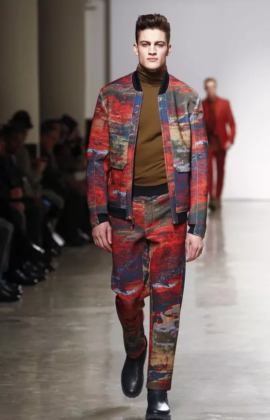 Perry Ellis Mens Yaguye: Itumba 2015 NYC 17